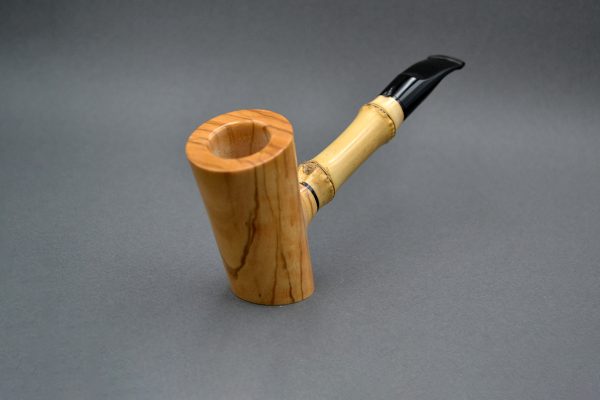 Smooth Poker 21119 – Olive Wood Tobacco Pipe